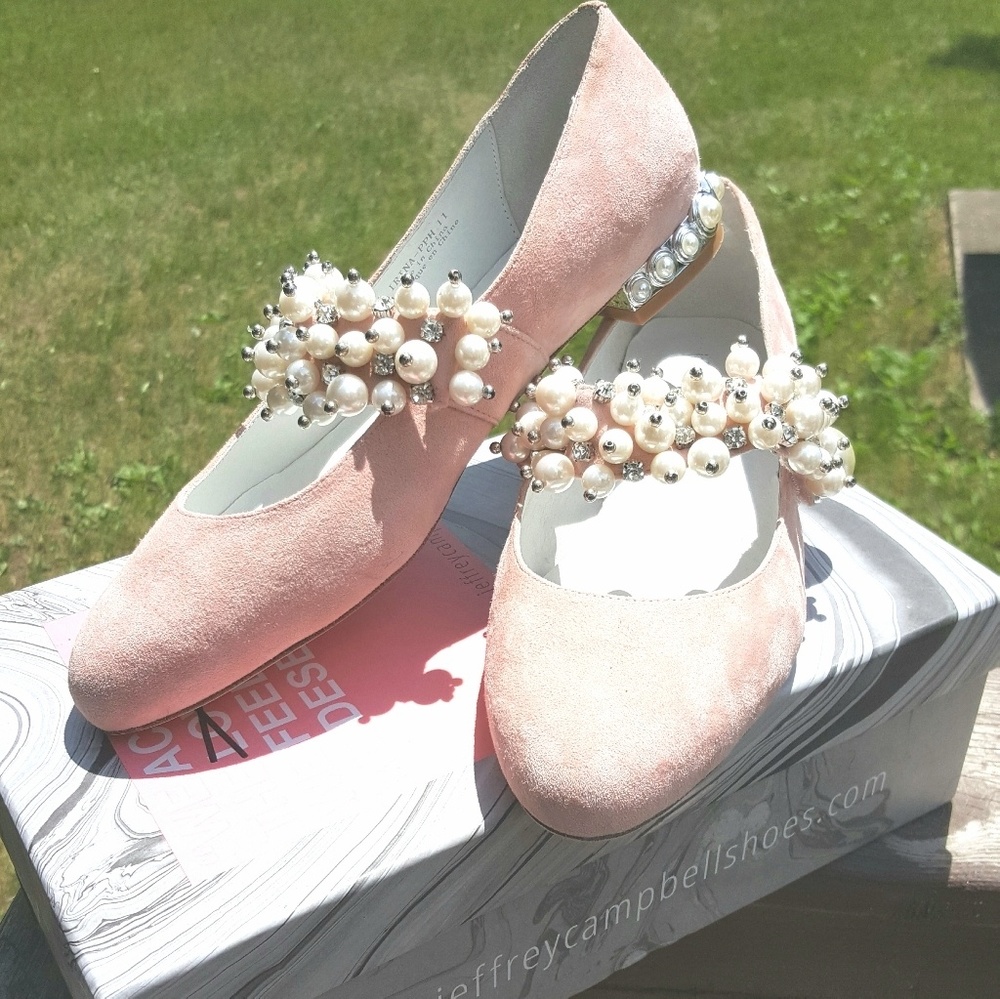 Jeffery Campbell Pink Suade Flats